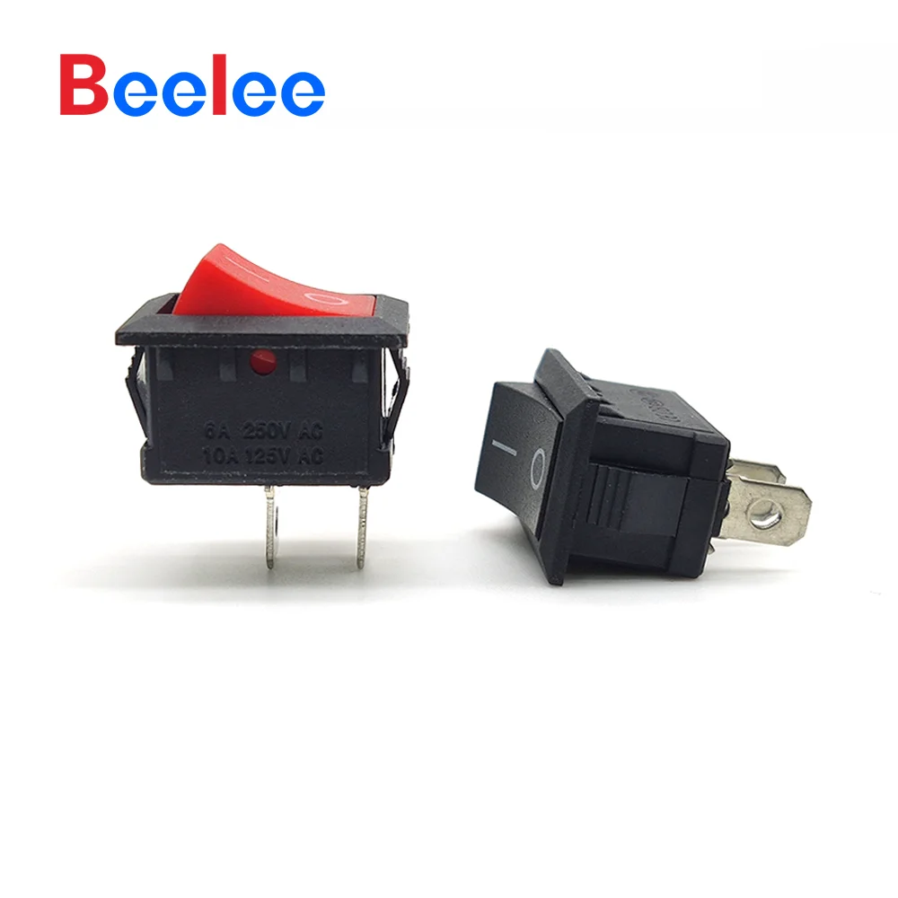 50 PCS Beelee ON-OFF Rocker Switch Vermelho 2 Pinos Rocker Switch