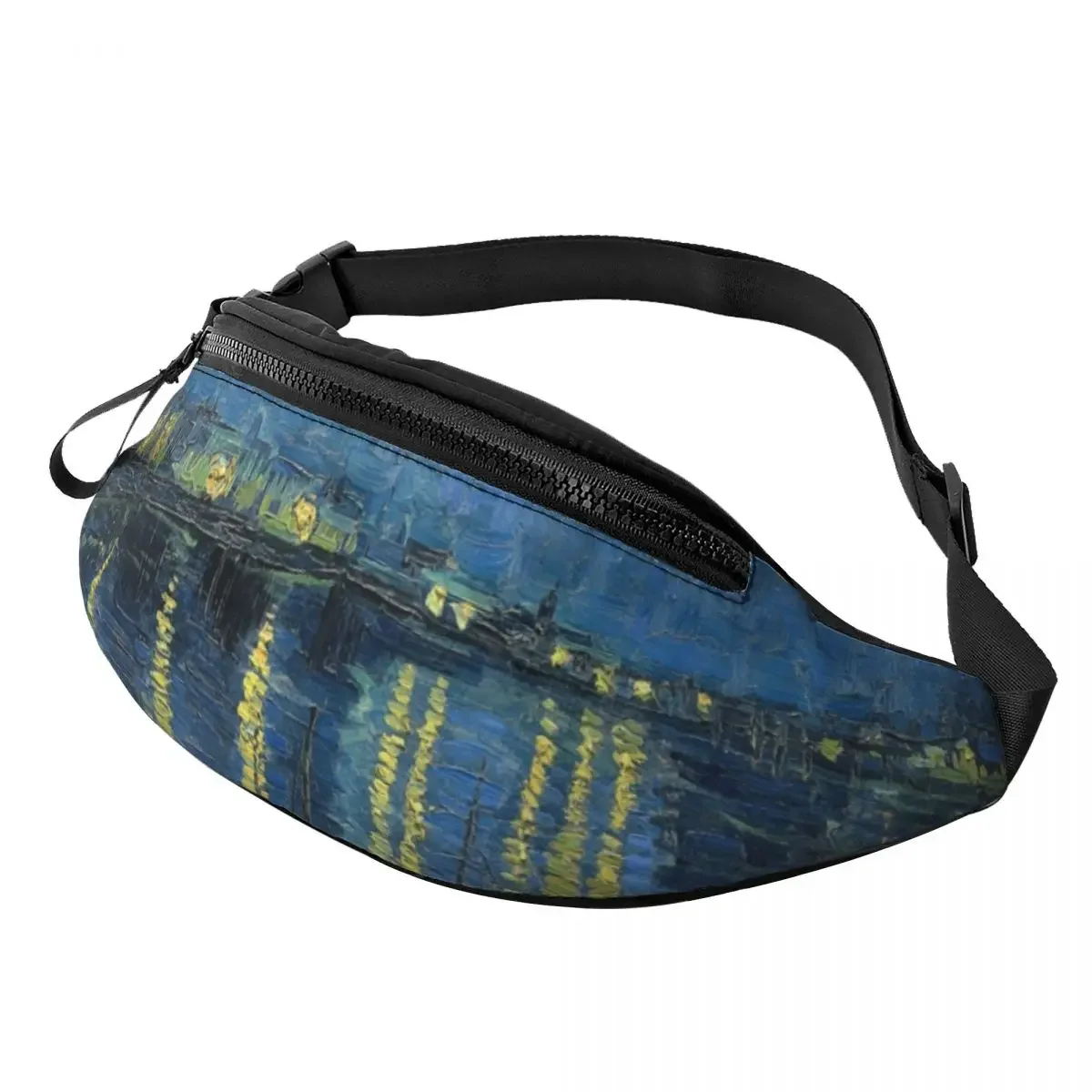 Starry Night Over The Rhone Fanny Pack for Men Women Cool Vincent Van Gogh Crossbody Waist Bag Traveling Phone Money Pouch