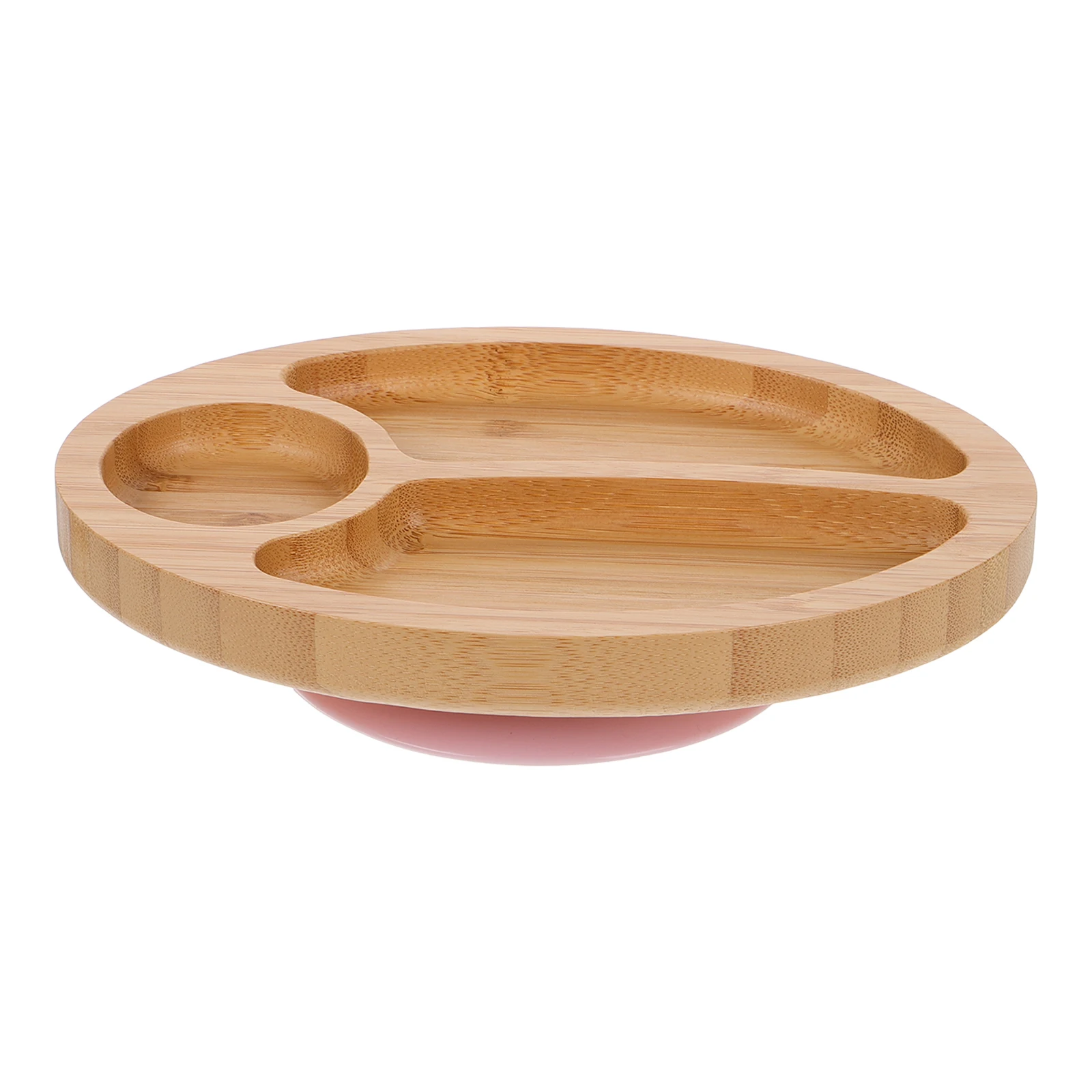 

Bamboo Suction Bowl Divided Design Portable Feeding Dishes Safe Reusable Toddler Easy Clean Infant Meal Accessories for Baby