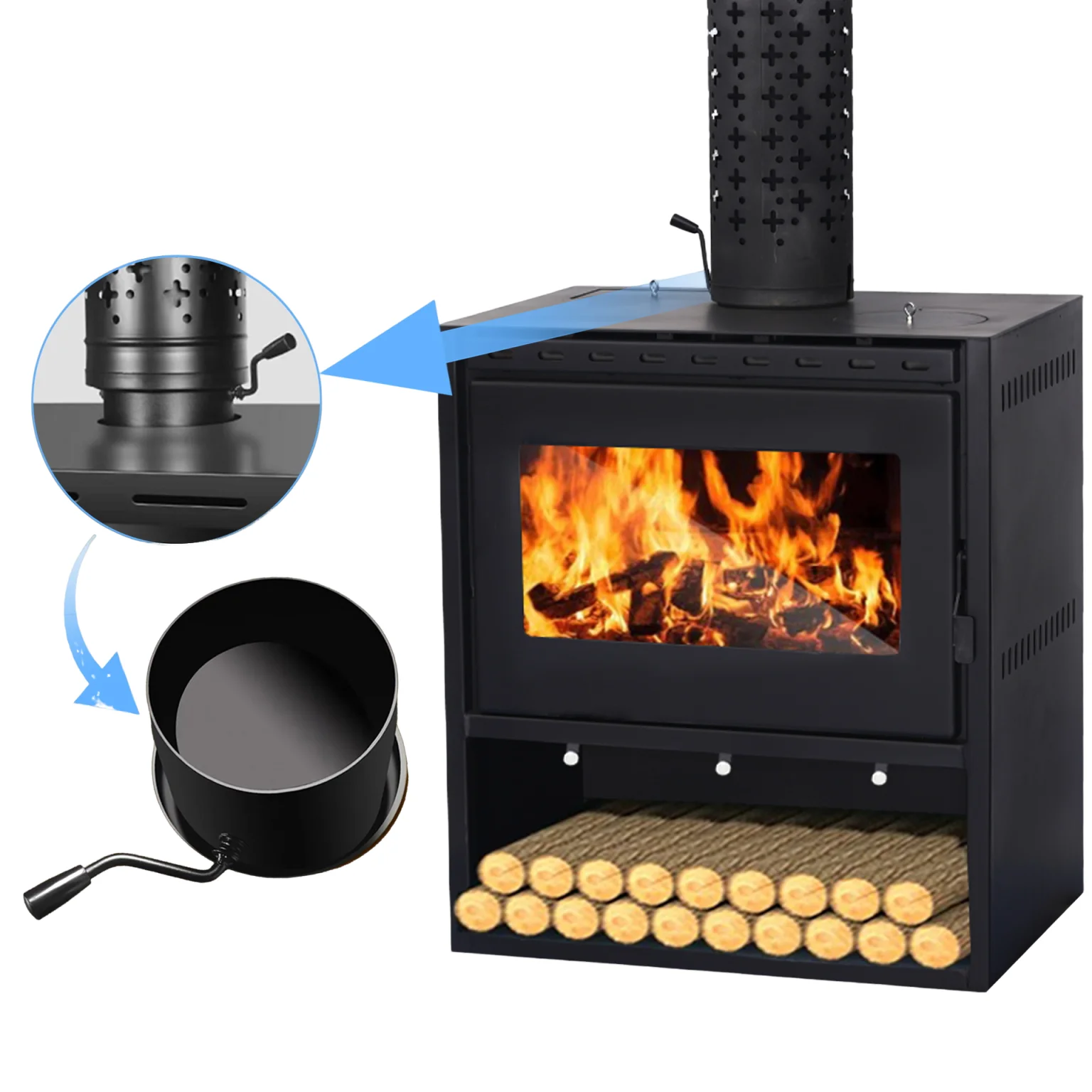 Wood Pellet Stove Burner  Heating Stove Automatic Energy-saving  Small Pellet Pellet Heater for Residential Commercial Heating