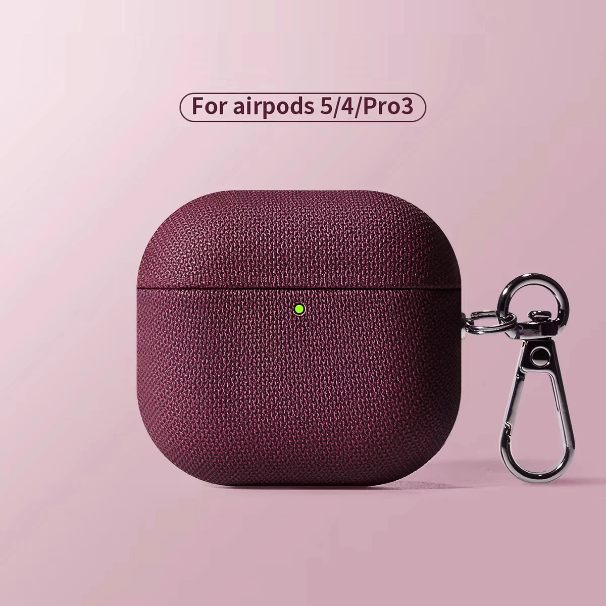 High End Pu Leather Headphone Case for AirPods Pro3 5 4 3 2or1 Pro 2 Wireless Bluetooth Metal Hook Anti Scratch Earphone Cover