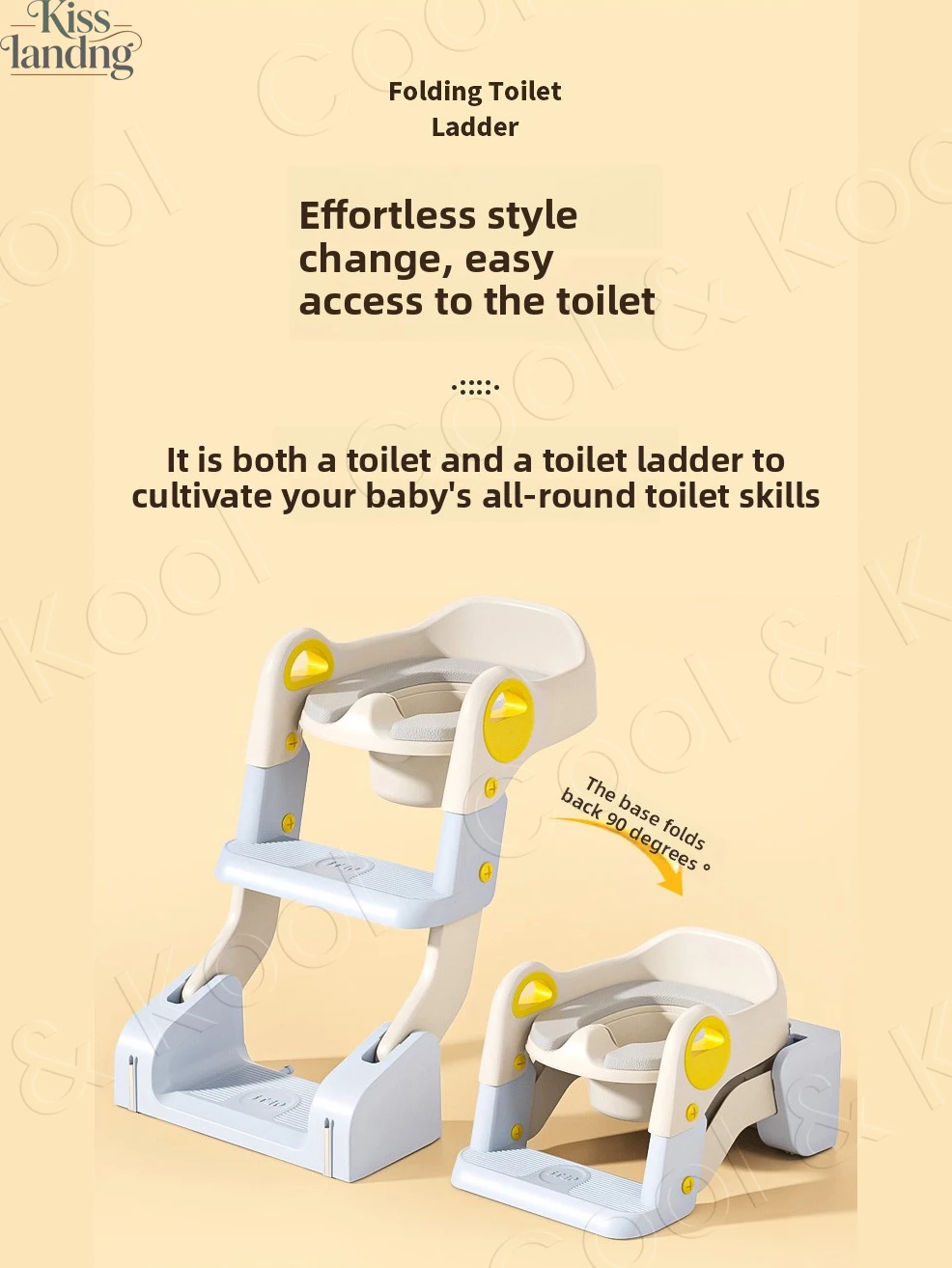 2-in-1 All-in-One Potty Training Seat, Foldable Toilet Step Stool for Toddlers - The Perfect Companion for Growing Independence