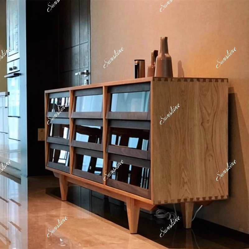

Nordic modern dining side cabinet living room, partition cabinet display cabinet household