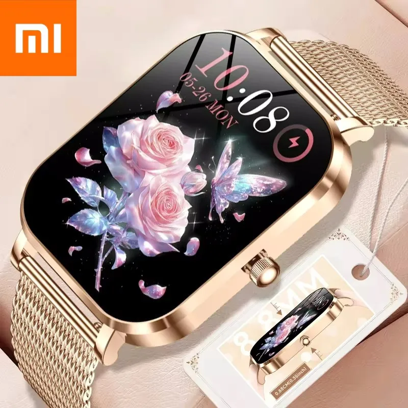 

Xiaomi NEW Women Waterproof Bluetooth Call Sports Fitness Heart Rate Monitor Smartwatch Digital Women's Smartwatches 2024