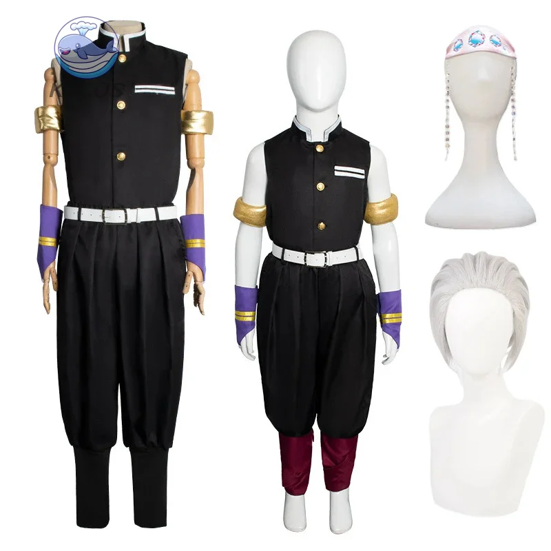 

Uzui Tengen Косплей Demon Slayer Косплей Костюм Головные уборы Парик Хэллоуин Карнавал Comic-con Вечерние наряд для детей и взрослых