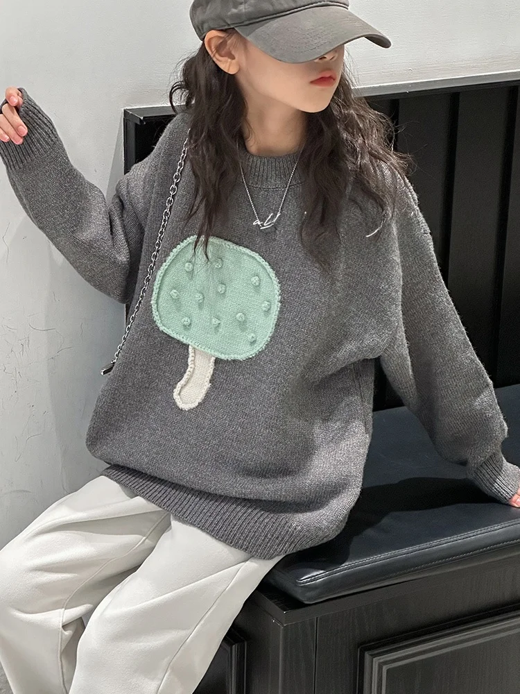 thiened-knitted-sweater-for-girls-children's-base-irt-trendy-knitwear-top-for-big-kids-winter-faionable-korean-sle