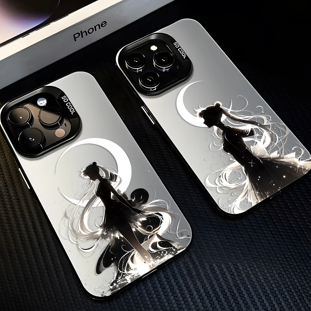 Cartoon anime moon girl Phone Case for Samsung Galaxy A37 A57 A17 A07 A16 A06 A35 A55 A25 A05S A15 A56 A54 A36 A34 A24 A26 4G 5G