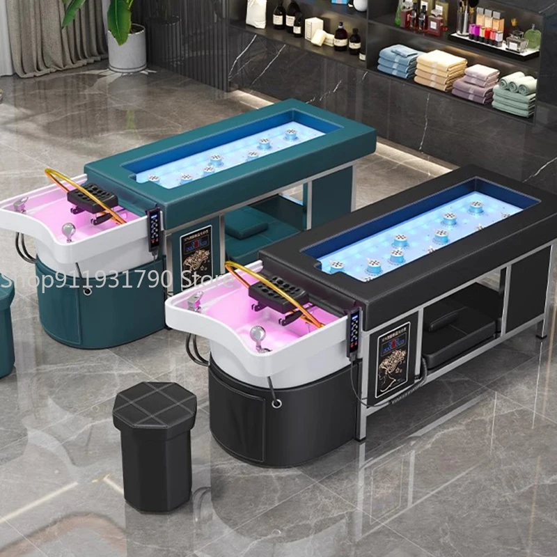 헤드 스파 샴푸 의자 훈증 뜸, 물 순환, 헤어 워시 침대 마사지, Fauteuil Coffure 살롱 장비, MQ50SC