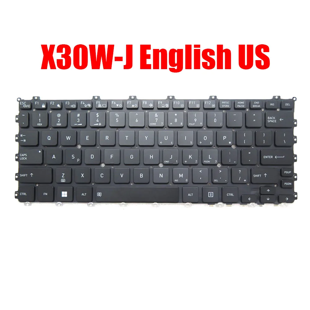 English US Laptop Keyboard For Dynabook For Portege X30W-J Black Without Pointing New