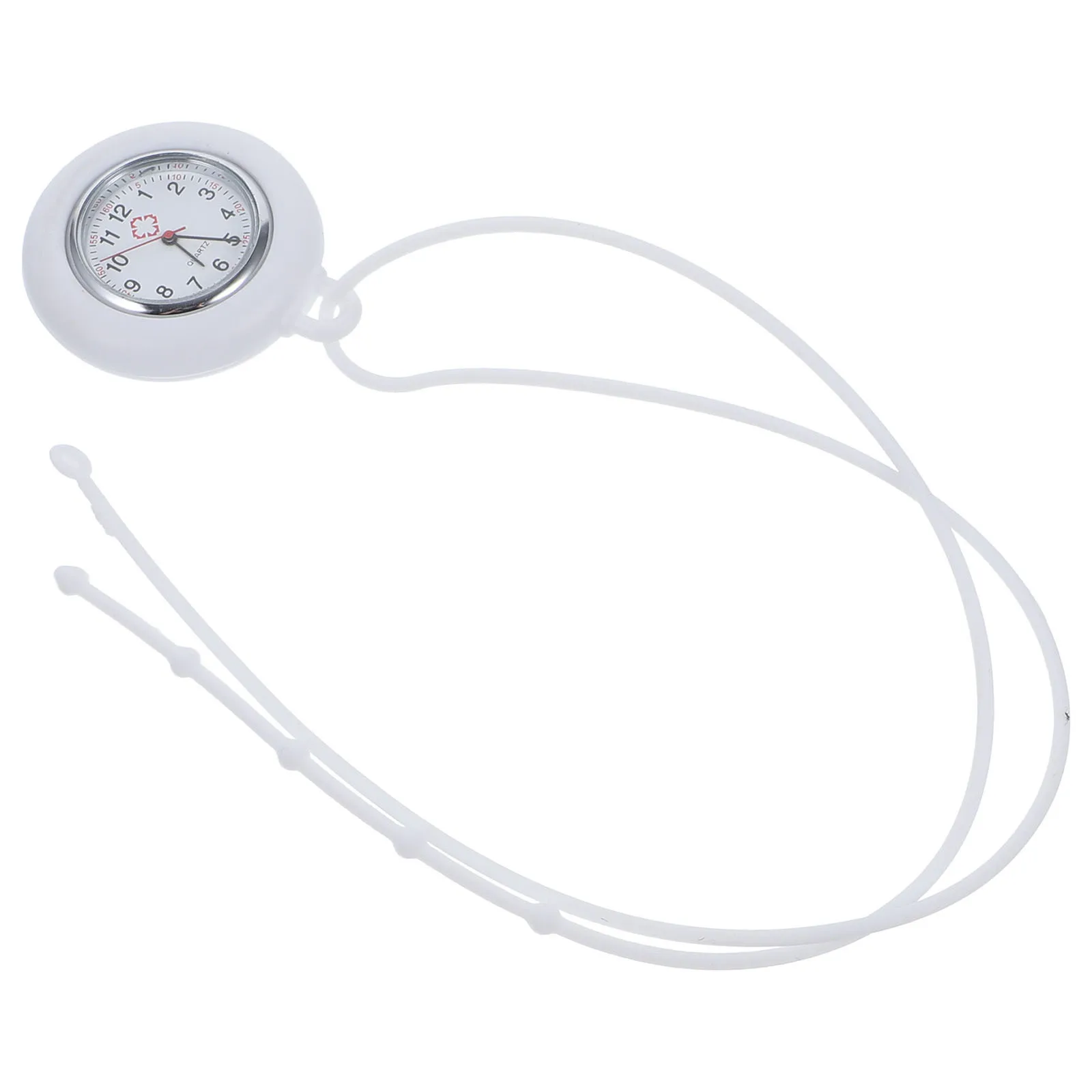

1pc Silicone Hanging Watch Purple Round Portable Nurse Pocket Timepiece For Medical Staff Durable Lightweight Workwear Accessory