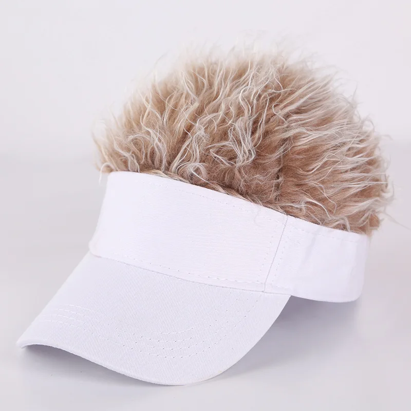 Unisex Men Women Baseball Cap With Spiked Hairs Wig Hat Spiked Wigs Casual Unisex Sunshade Adjustable Sun Visor