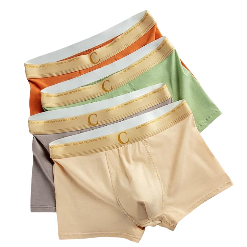 

4PCS Men's Printed Boxers 95% Polyester 5% Spandex 4T402 Breathable