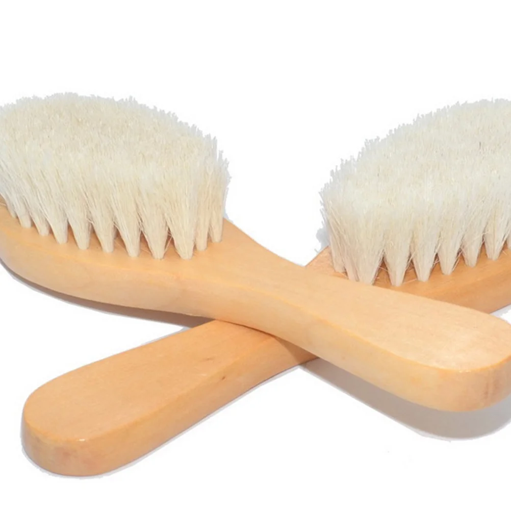 

2pcs Baby Hair Comb Set Bathing Tools Shower Fine Teeth Bamboo Newborn Soft Safe Massage Scalp Cleaning Practical Infant Care