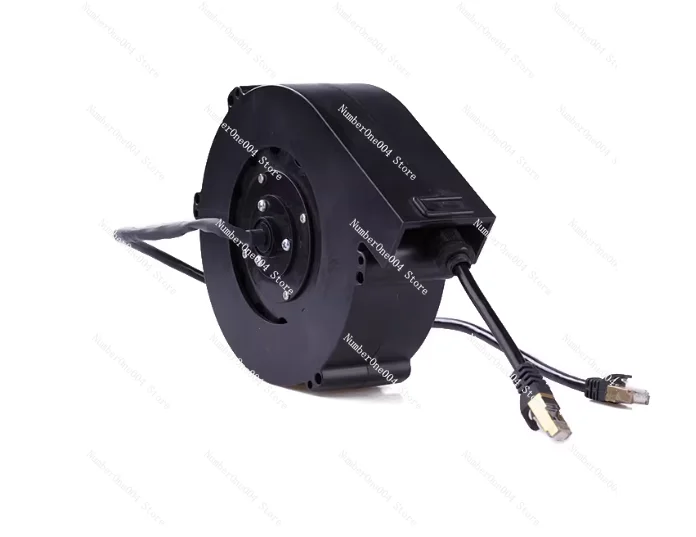 Telescopic Cable Reel with Automatic Rewinding and Spring Reset, Wall Mounted Network Cable Reel