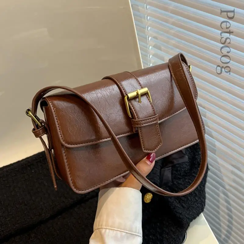 Retro Small Bag 2023 New Trendy Fashion Shoulder Underarm Bag Female Bag Autumn And Winter Vintage Messenger Small Square Bags