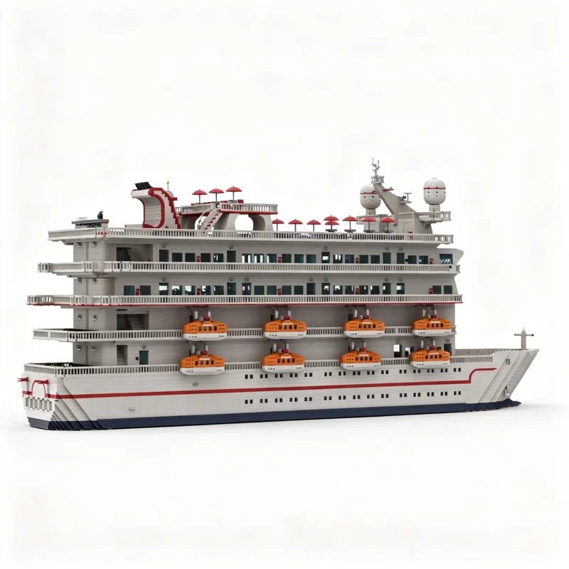 40679pcs MOC Cruise Ship City Model Building Blocks Construction Toys Christmas Gift Birthday Education Idea Brick Creative