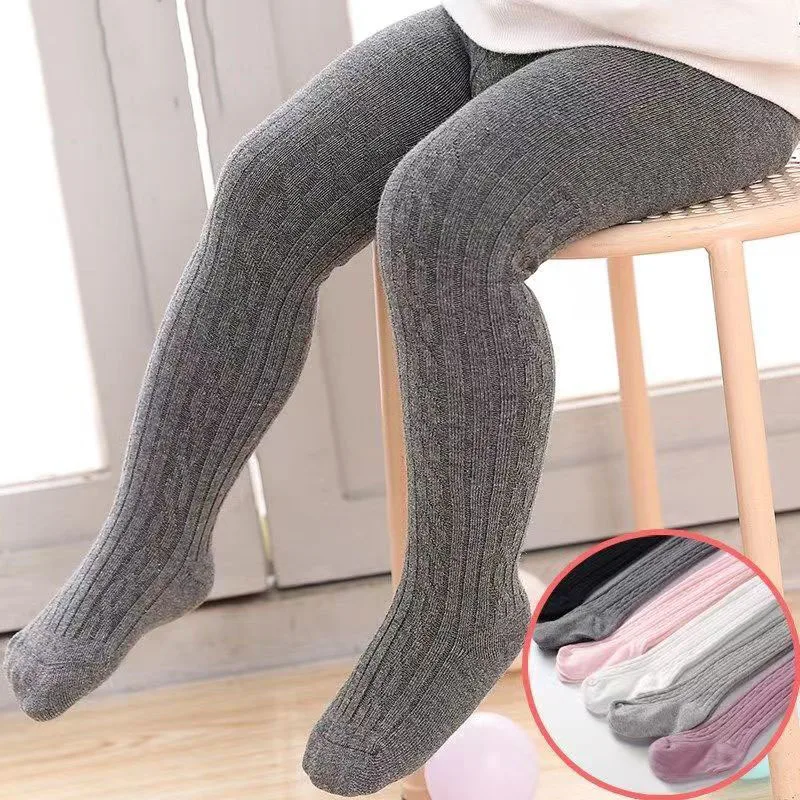 Cute Baby Girls Mesh Cable Knit Tights Spring Autumn Cotton Stocking Breathable Pantyhose For Toddler Girls For 0-8 Years