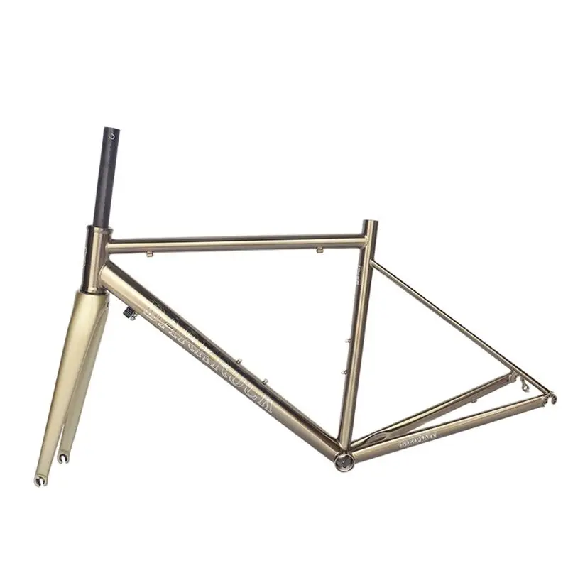 AliExpress NONE 700C Gravel Bike Frame ,4135 CR-M0 Steel Frame with Carbon Fork, 47cm 50cm 53cm Road Bicycle Frameset