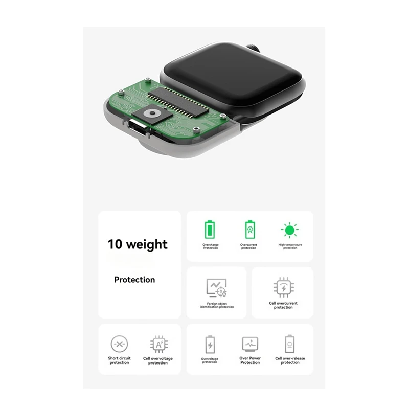 Y43A-For Apple Watch Portable Wireless Charger, 1200Mah Outdoor Mobile Power Device, For Iwatch Fast Charging Case