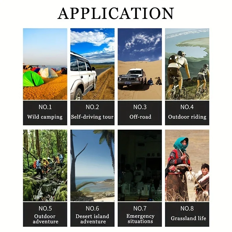 شاحن شمسي محمول 10 وات قابل للطي مع مخرج USB مزدوج ونوع C وبنك طاقة شمسي مدمج للتخييم في الهواء الطلق والمشي لمسافات طويلة في حالات الطوارئ #3