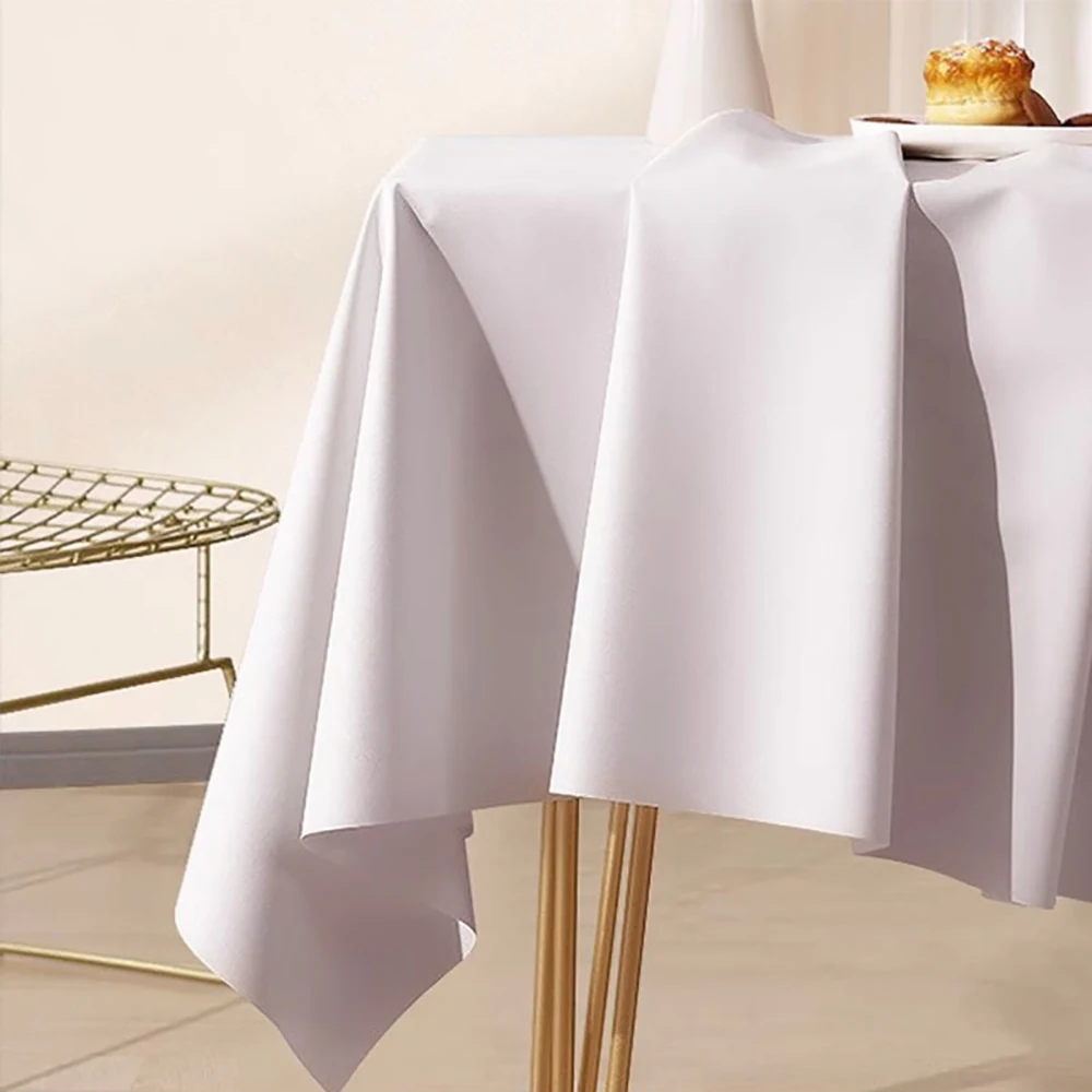 

High density cream style lambskin tablecloth wash-free oil-proof waterproof non-slip tablecloth custom color