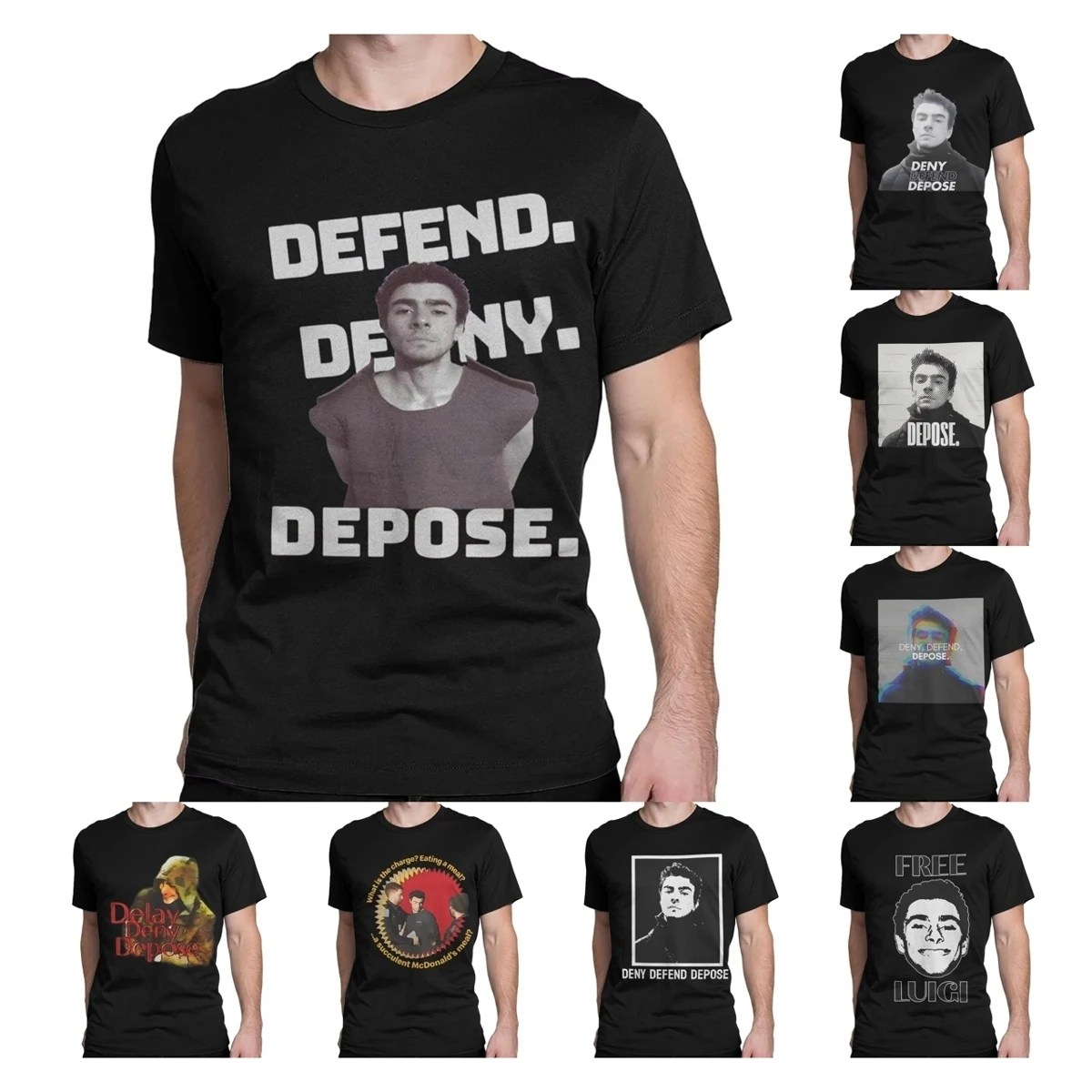 Luigiing Depose DDD Men Women T Shirts  Vintage Tees Short Sleeve Crew Neck T-Shirts 100% Cotton Summer Clothing