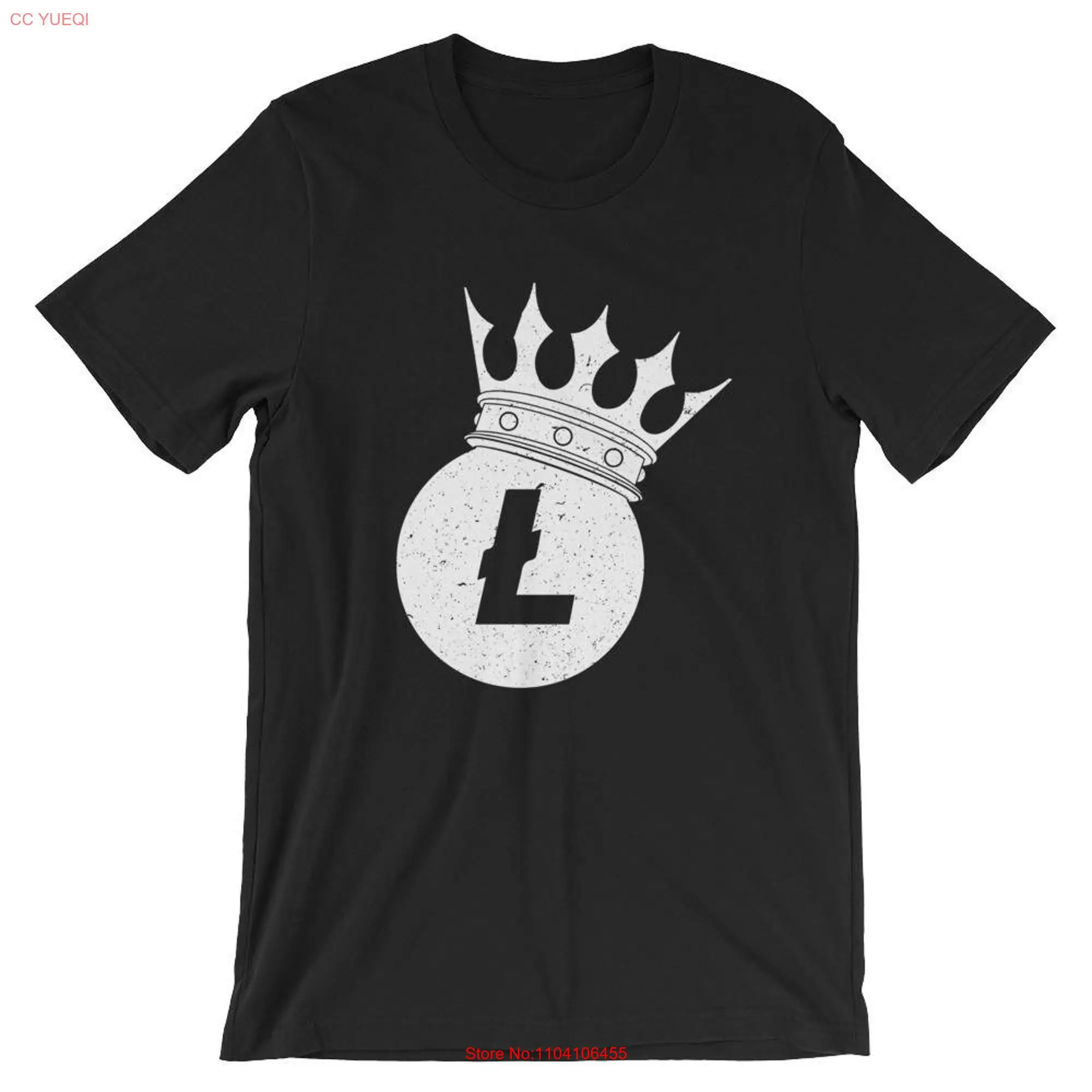 Litecoin King Crypto Currency Holder Premium  T Shirt long or short sleeves