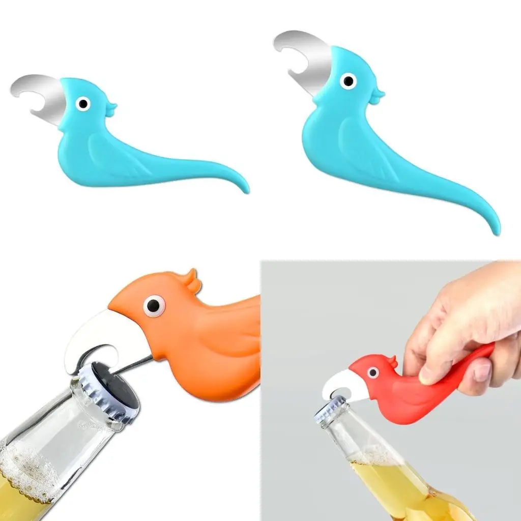 

E8BD Bird Shaped Bottle Opener Parrot Mouth Beer Lid Opening Tool for Bars