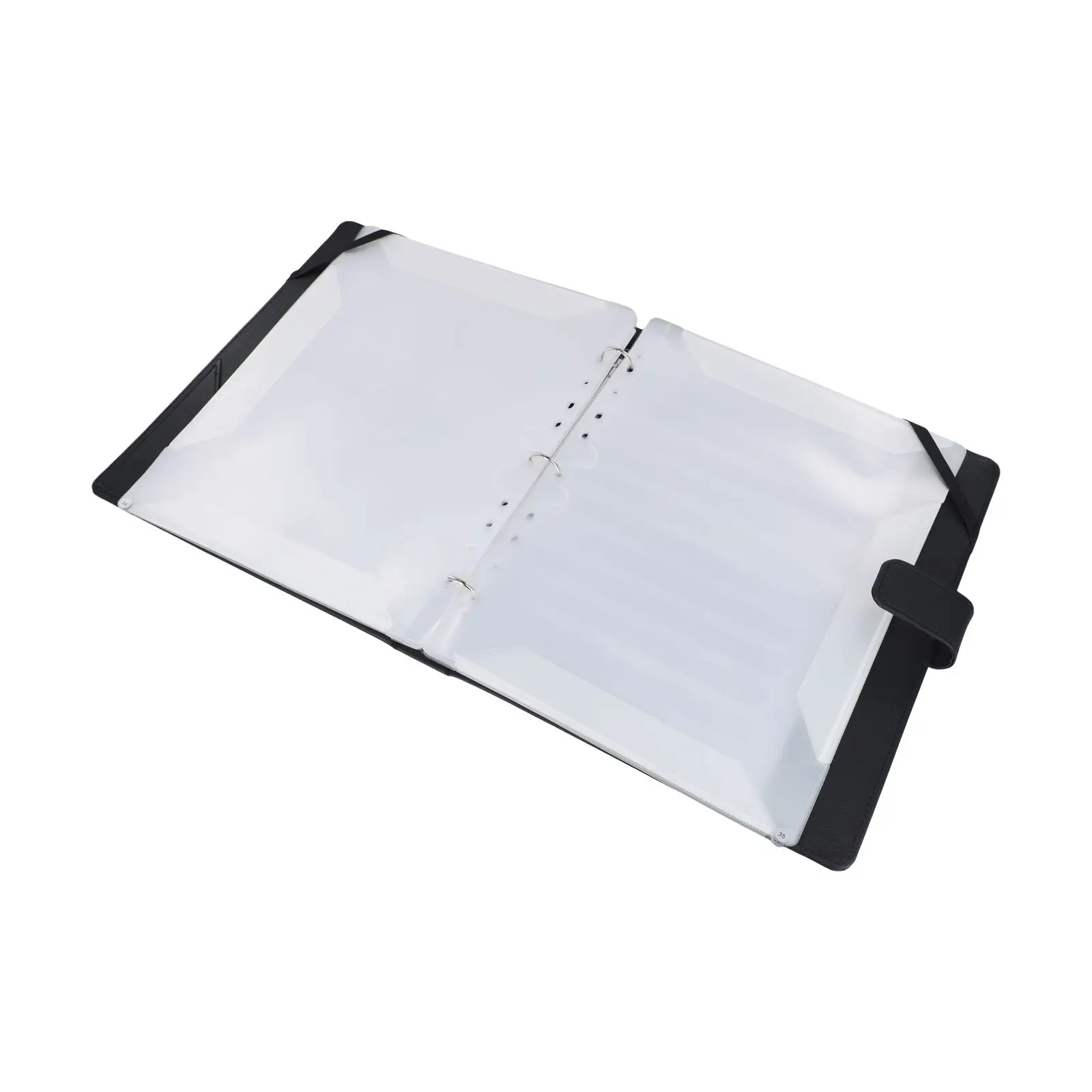 Desktop Use Brown PU Leather Sheet Folder Loose Leaf Design Magnetic Closure Page Number And Table Of Contents