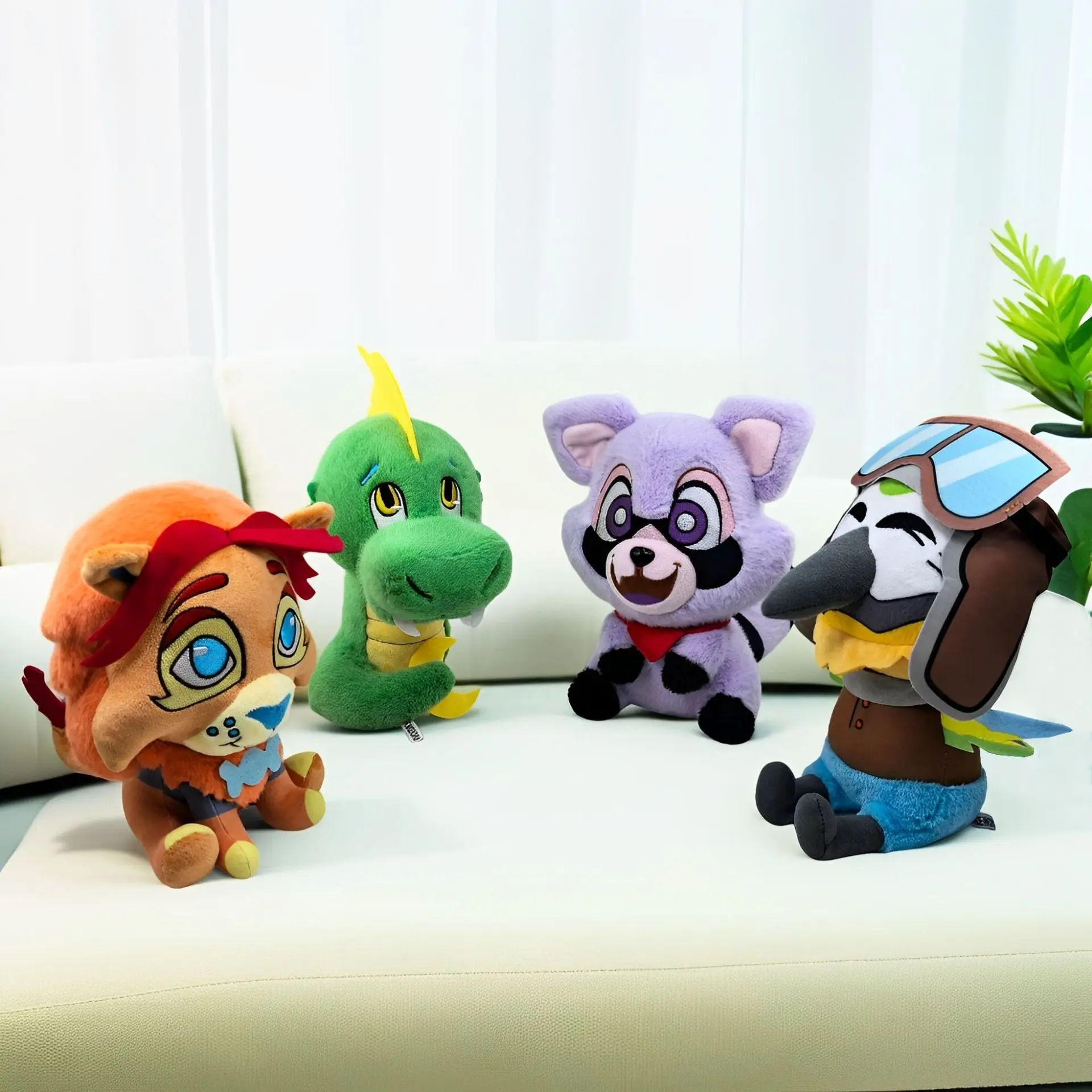 1/5pcs Rambley Indigo Parks Plush Indigo Parks ของเล่นตุ๊กตาสัตว์ Macaws Mollys Fings Leon Rambley Raccoon Plush Mascot ของขวัญ