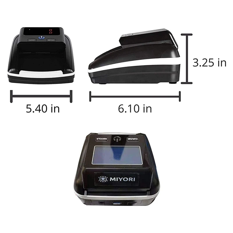 Portable Banknote Bill Detector Denomination Value Counter Counterfeit Detector Cash Tester Machine US Plug