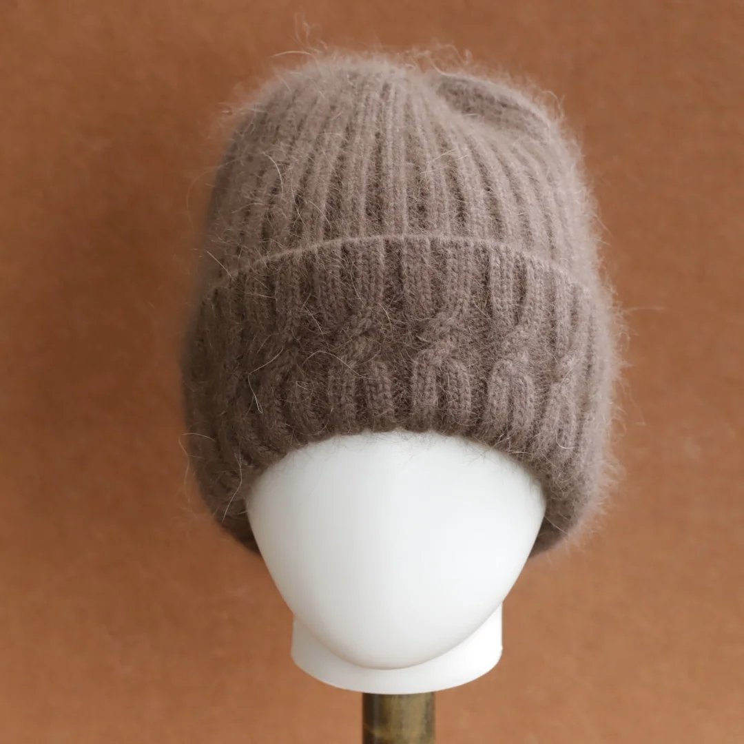 2026 new Hot Selling Winter Hat Real Rabbit Fur Winter Hats For Women Fashion Warm Beanie Hats Women Solid Adult Cover Head Cap