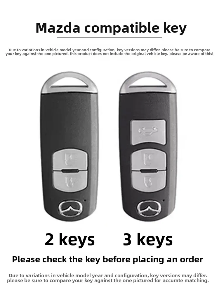 Fashion Racing Style Design Car Key Case Cover Key For Mazda 2 3 6 Atenza Axela Demio CX-5 CX5 CX-3 CX7 CX-9 2015 2016 2017 2018 view 2