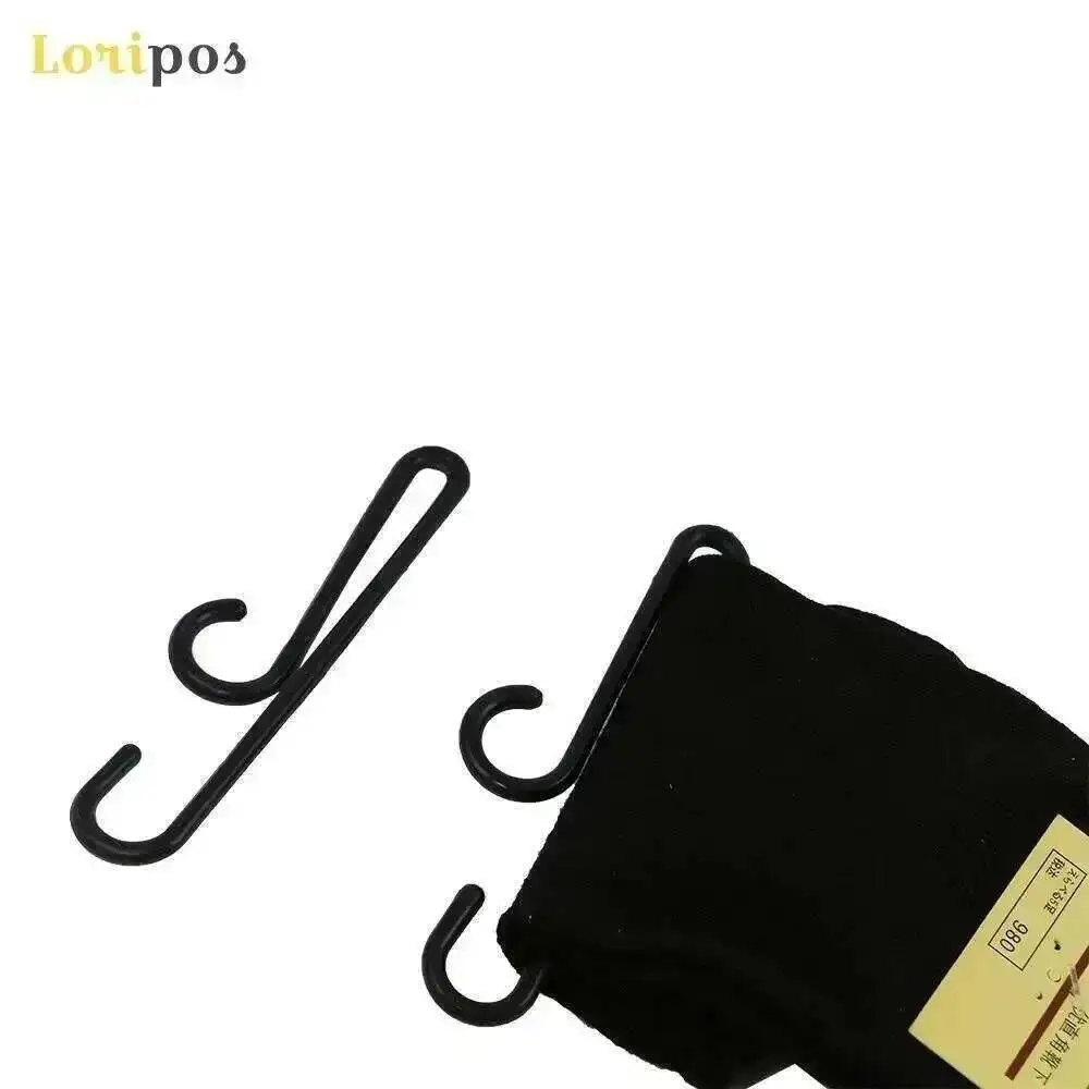 Cintre pour chaussettes lourdes captives, 100 pièces, avec barre incurvée coulissante sur bas, collants, Leggings, paire d'emballage, crochet d'affichage