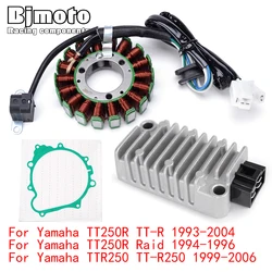 TTR250 TTR 250 2006 Engine Stator Coil+Voltage Regulator rectifier For Yamaha TT250R TT-R Raid TT-R250 1993-2005 With Gasket