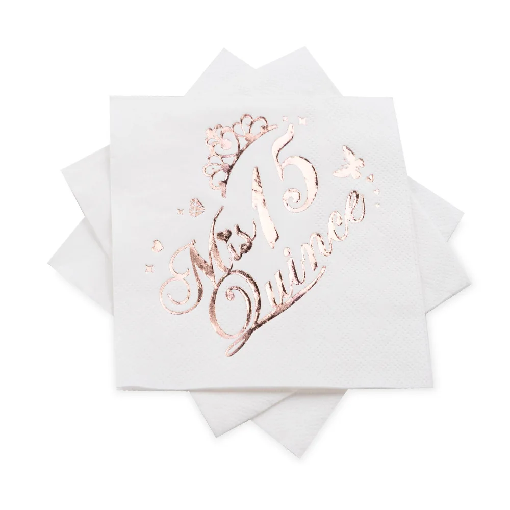 Foil Stamping Napkin, Minimalist Party Gathering, Restaurant Paper Theme, Holiday Celebration Decor, Fashion, 100Pcs