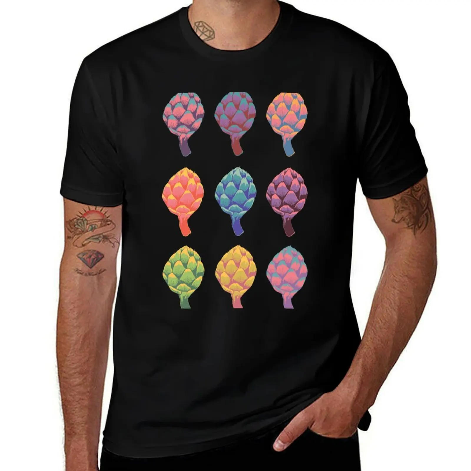 Elevated artichokes! T-Shirt Novelty Print Casual Tee Shirt