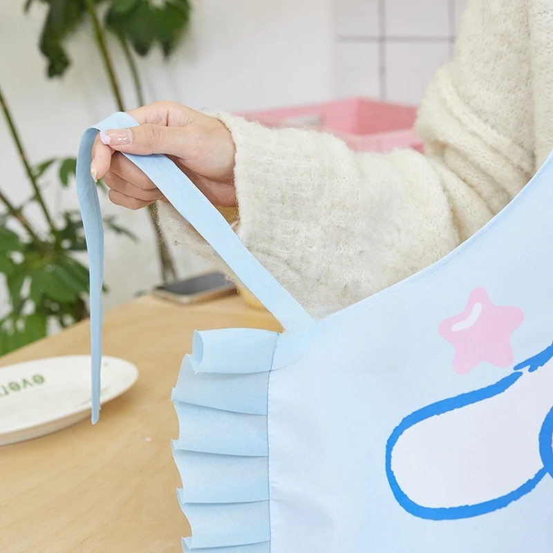 مريلة مينيسو سانريو أصلية كرتونية مقاومة للماء والزيت، خصر للطبخ في المطبخ، ملابس عمل لتقديم الطعام كولومي