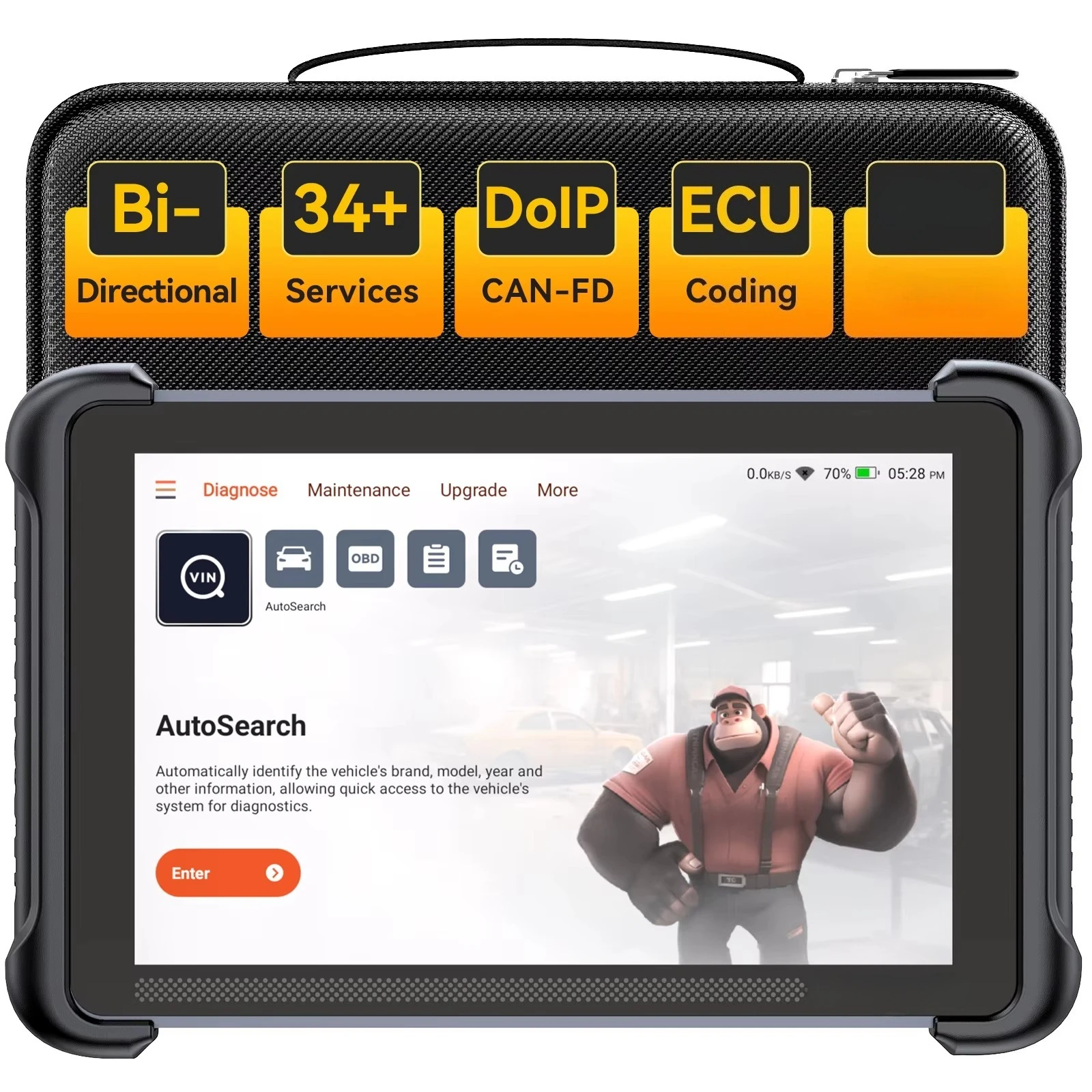 

689BT Профессиональный автомобильный диагностический инструмент, привод, тестирование кодирования ЭБУ, CANFD DOIP, автоматический сканер OBD2