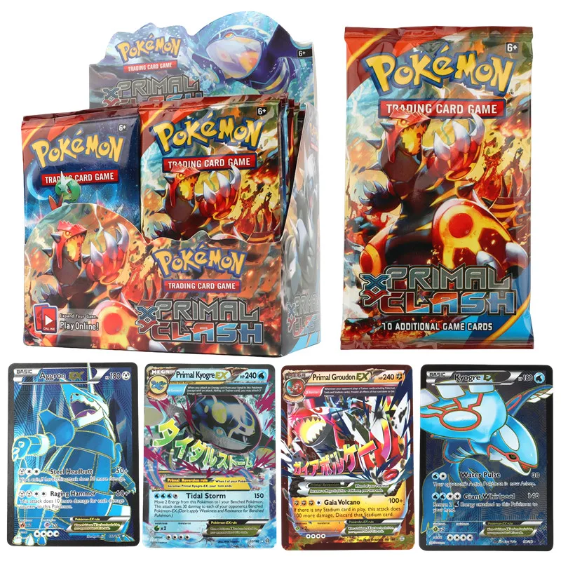 360Pcs English version Pokémon TCG XY—Primal Clash Booster Box  Pokemon trade card 36 Pack Box