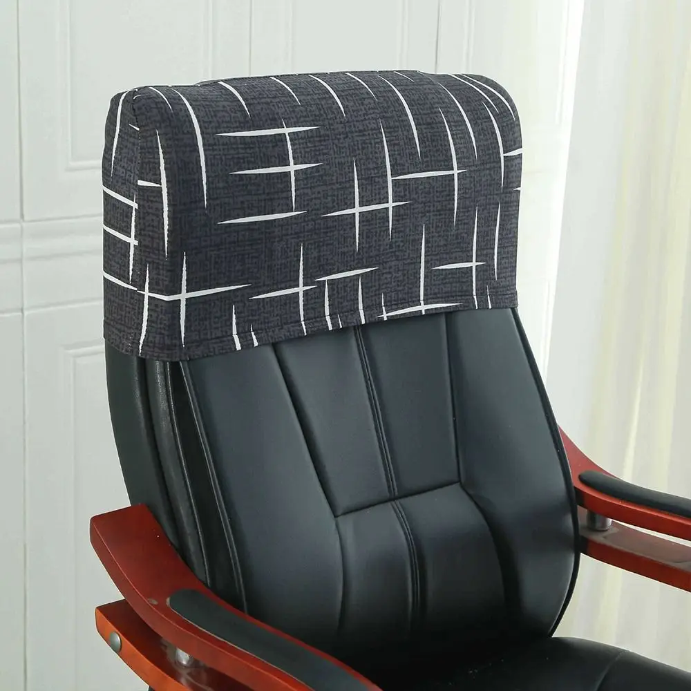 Cartoon Panda Penguin Rose Pattern Elastic Office Chair Backrest Cover Comfortable Dustproof Chair Back Protection