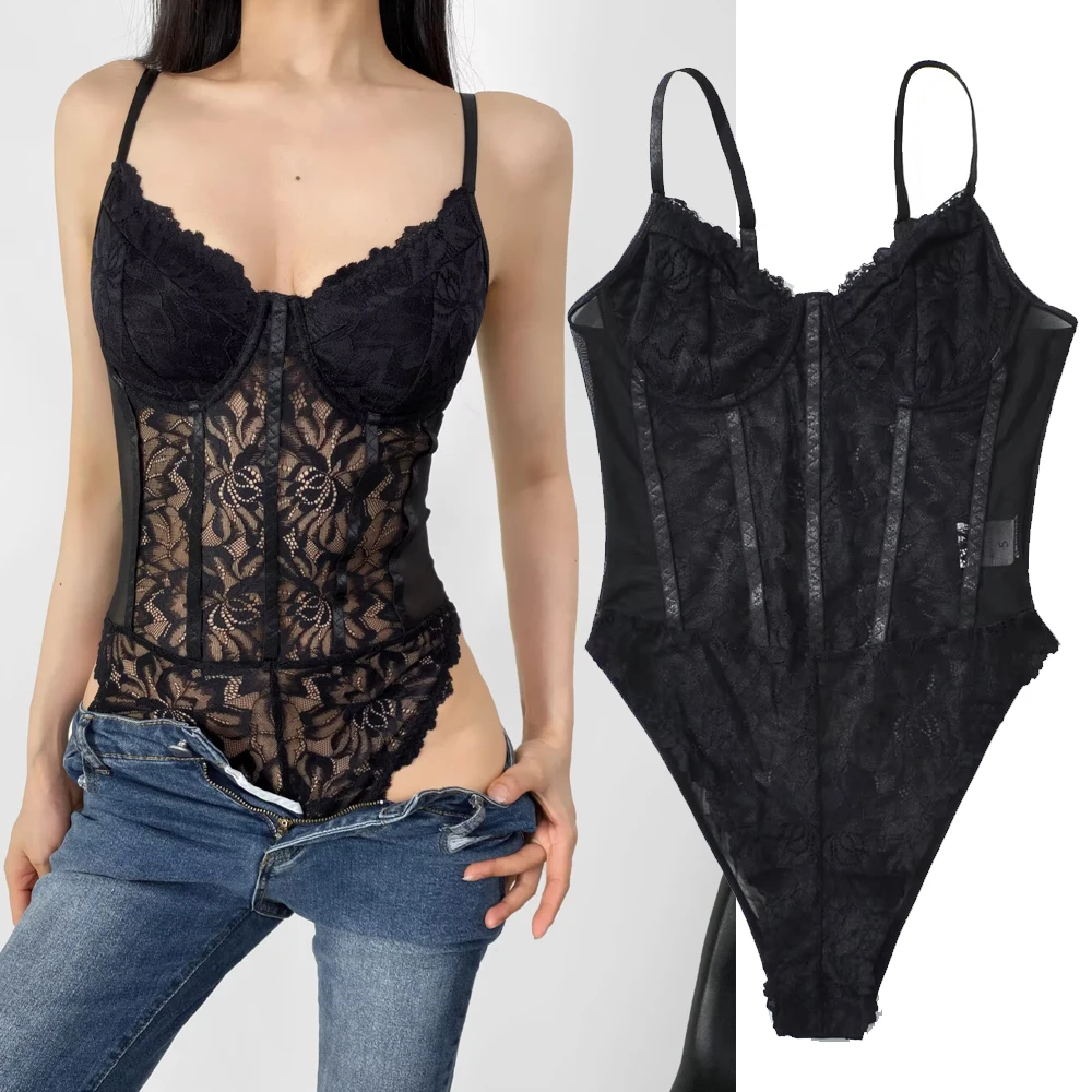 

Faionable Sexy Me Splice Strasuit for Women High Waist Straight Leg ort Pants Polyester Fiber Commute Sle Spring ...