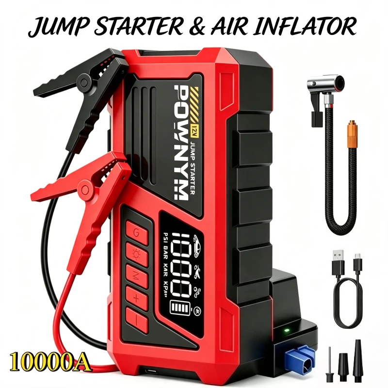 Car Jump Starter, 12V Auto Battery Booster, Up to 5.0L Gas/4.0L Diesel Engines