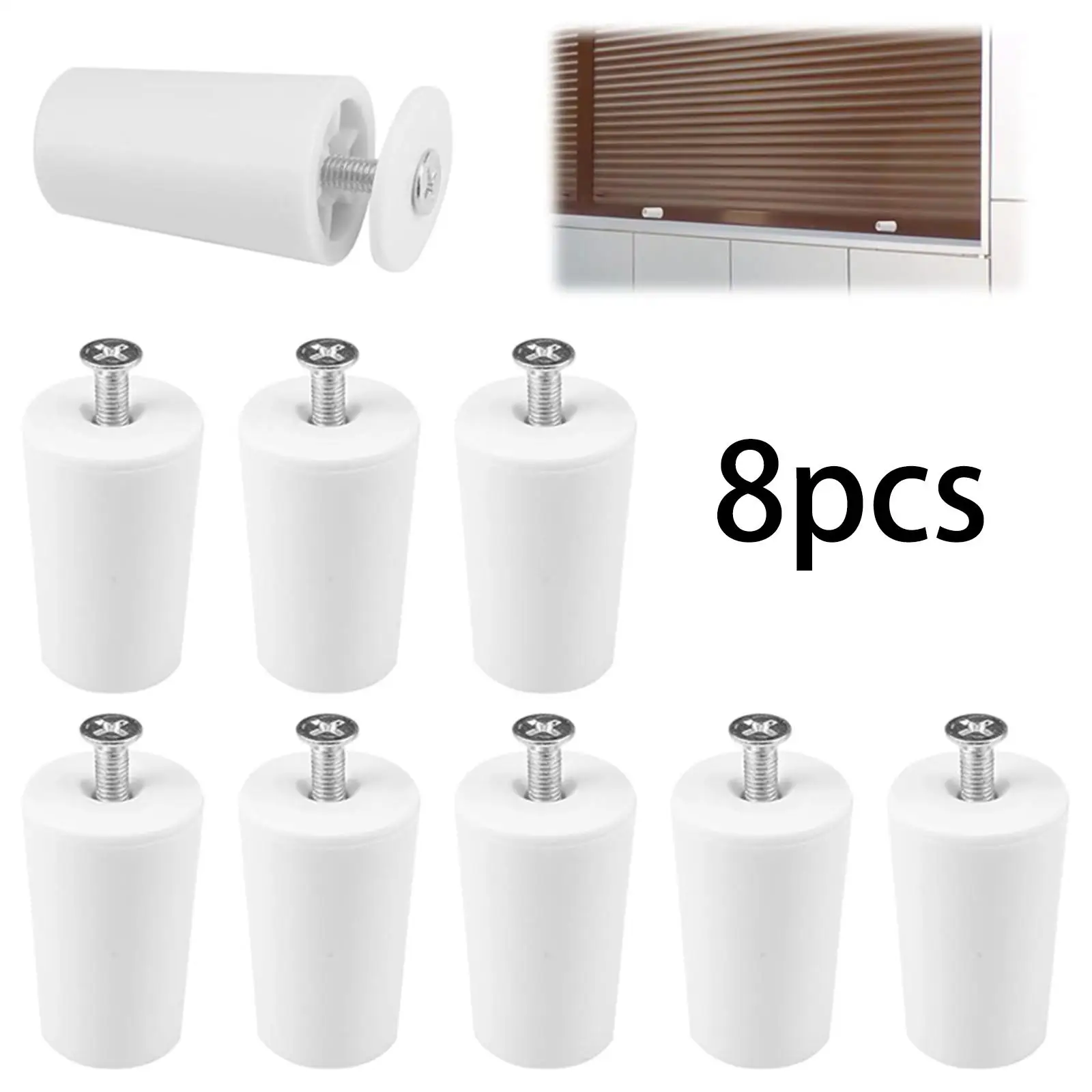 

8x ограничитель для рольставней, ограничитель для штор для рулонных жалюзи, белый для оконной домашней мебели