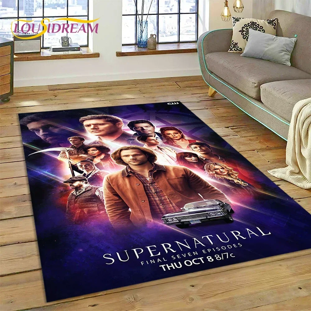 SPN أحدث خارق دين سام ثلاثية الأبعاد السجاد البساط لغرفة النوم غرفة المعيشة ديكور أريكة المنزل ، لعبة أطفال ديكور كبير الكلمة حصيرة
