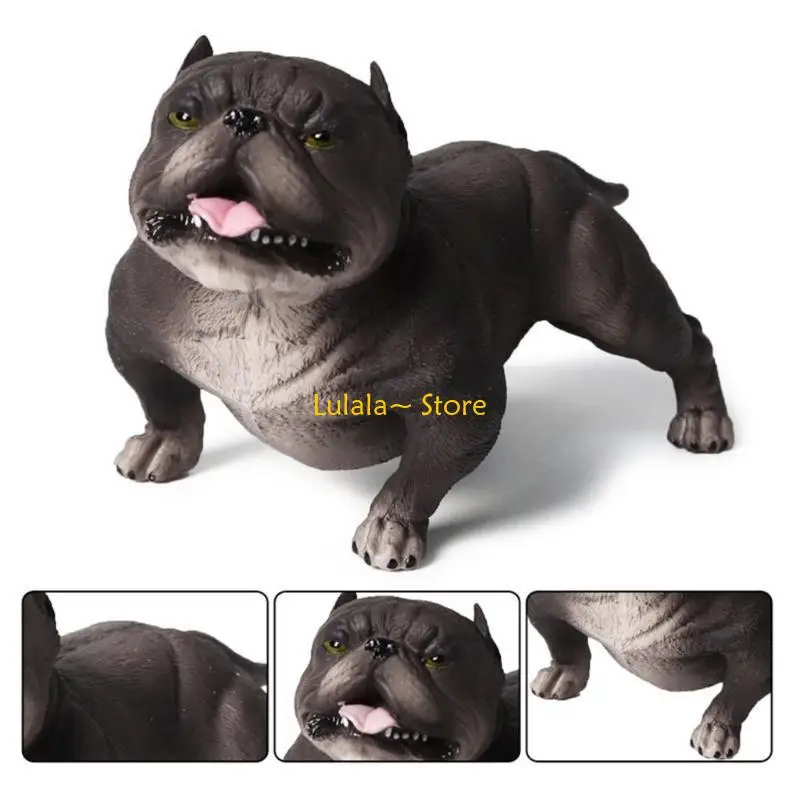 Y4QA Plastic Dog Model Ornament Office Desk DIY Embellishments Dogs Sculpture
