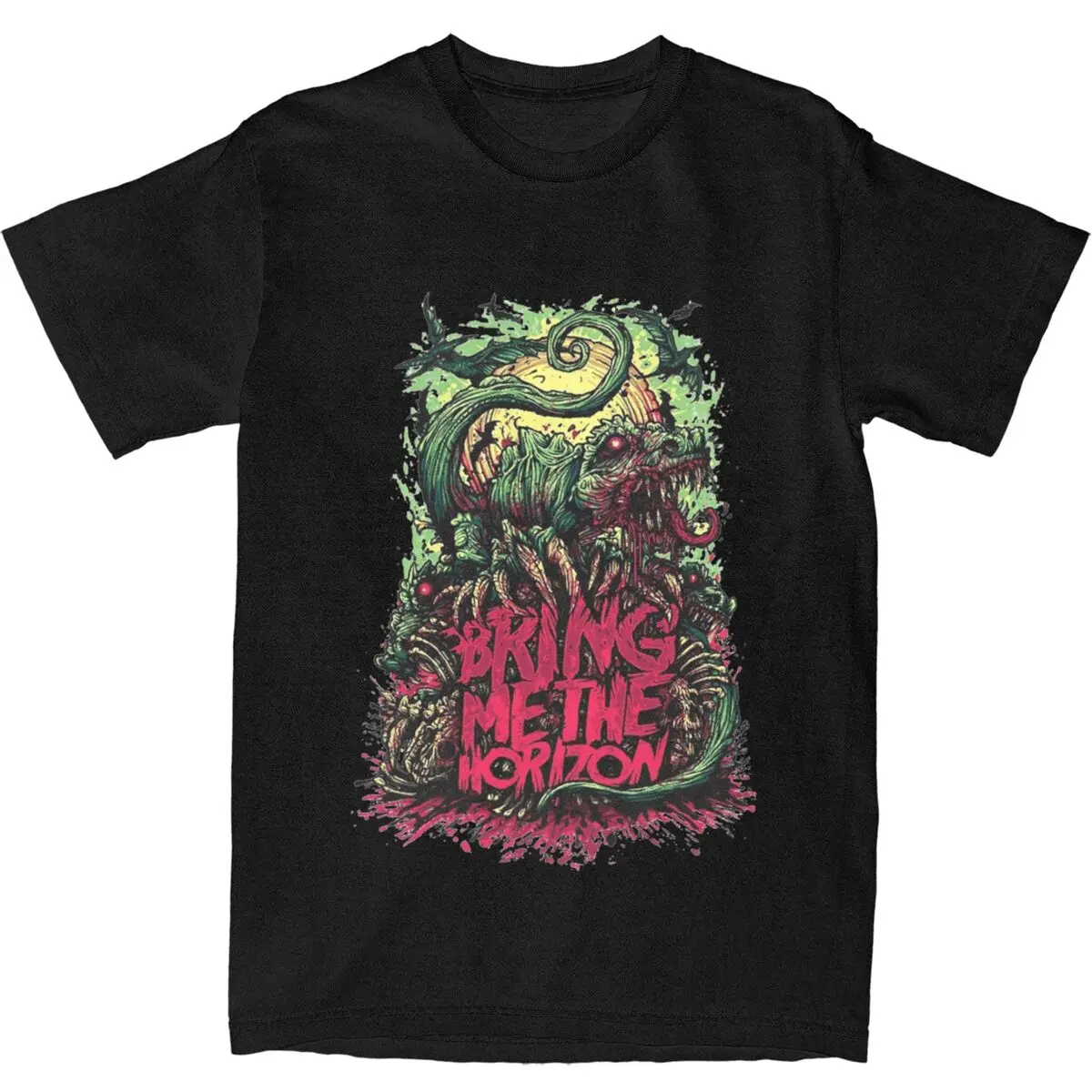 BMTH Bring Me The Horizons T Shirt Bring Bloody Roots Hip Hop T-Shirts Short-Sleeve Tops Pure Cotton O Neck Plus Size 5XL Tees