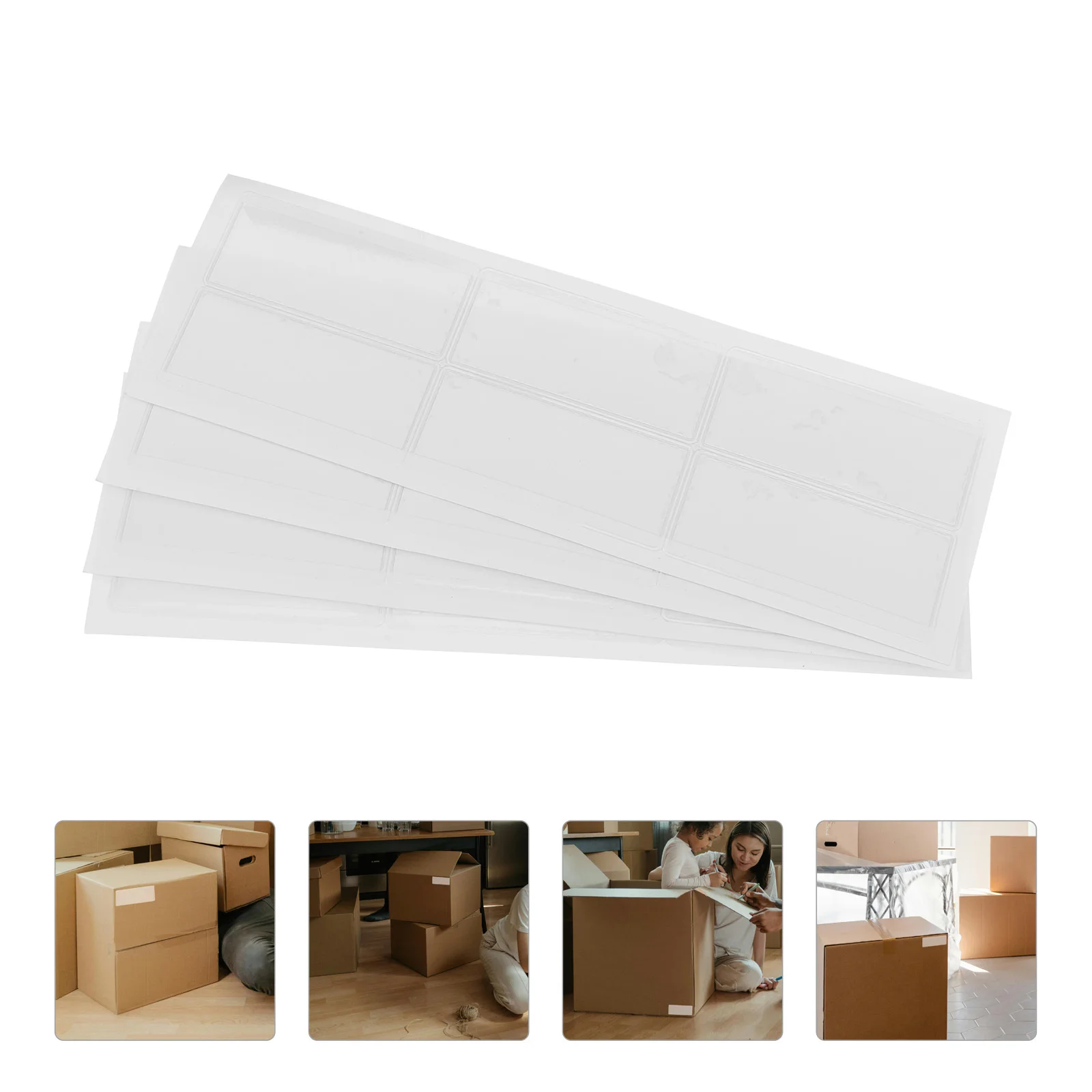 

24Pcs Waterproof Clear Self Adhesive Label Holders Transparent Plastic Pockets for Storage Bins Drawers Files Shelves