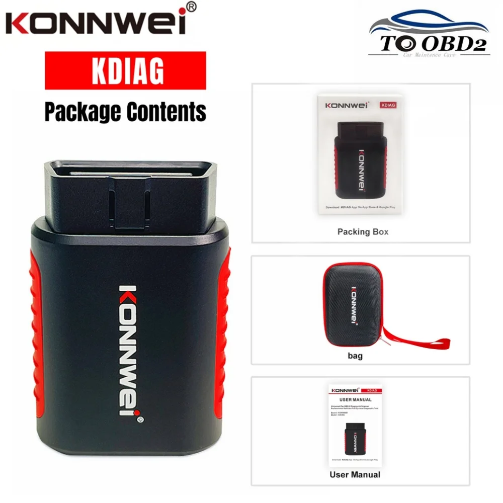 2025 KONNWEI KDIAG Full System Auto Scanner Reset SAS EPB Service ECU Programmer OBD OBD2 Car Diagnostic Tool Android/iOS Apple