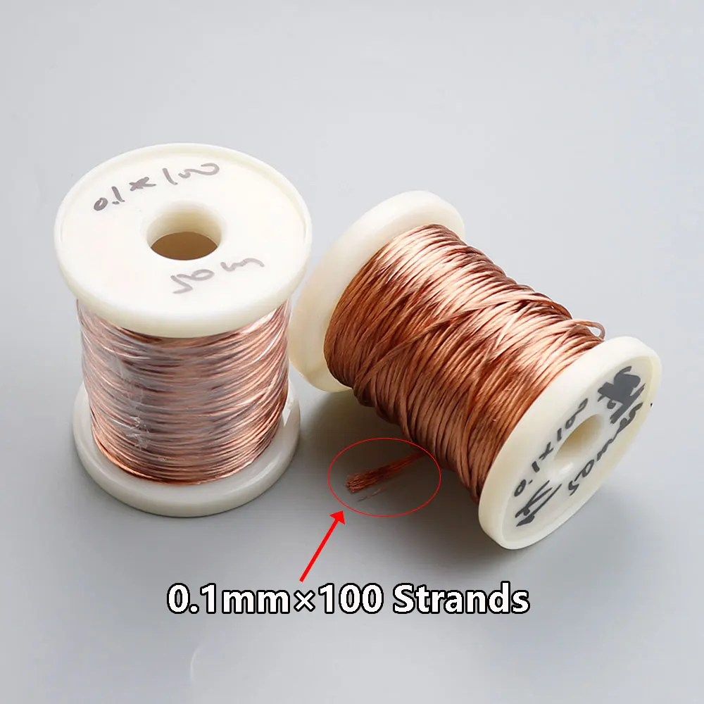 

Enamelled Copper Wire 0.1mmx100 Strands 10M 20M 30M 50M Litz Wire, Stranded Enamelled Copper Wire Braided Multi-Strand Wire